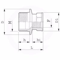 Arag - Embout réd. M/F 1 1/4"x3/4"