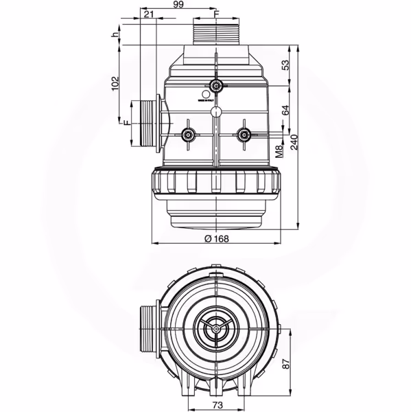Filtre pulvérisateur Arag pour aspiration 3162073 Origine