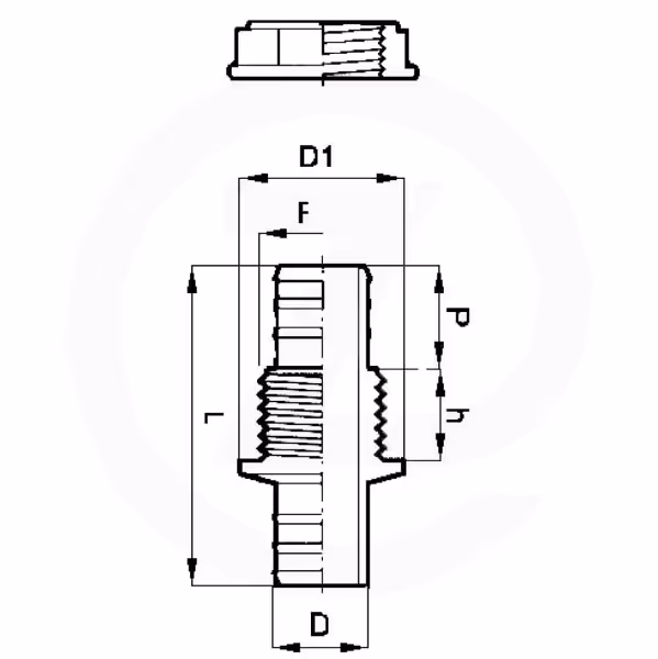 Arag - Passe cloison 1"