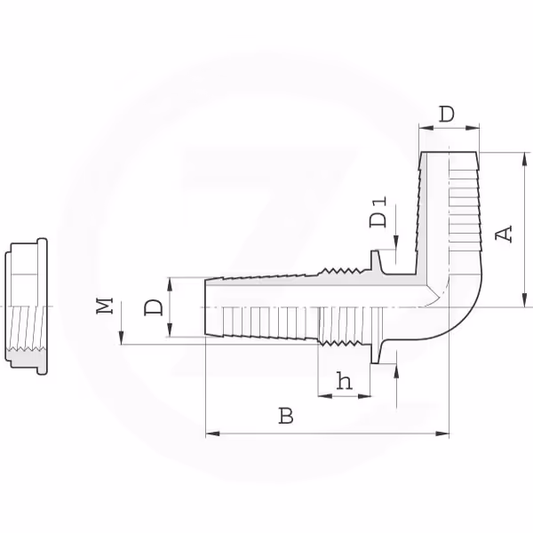 Arag - Passe cloison 90° 3/4"