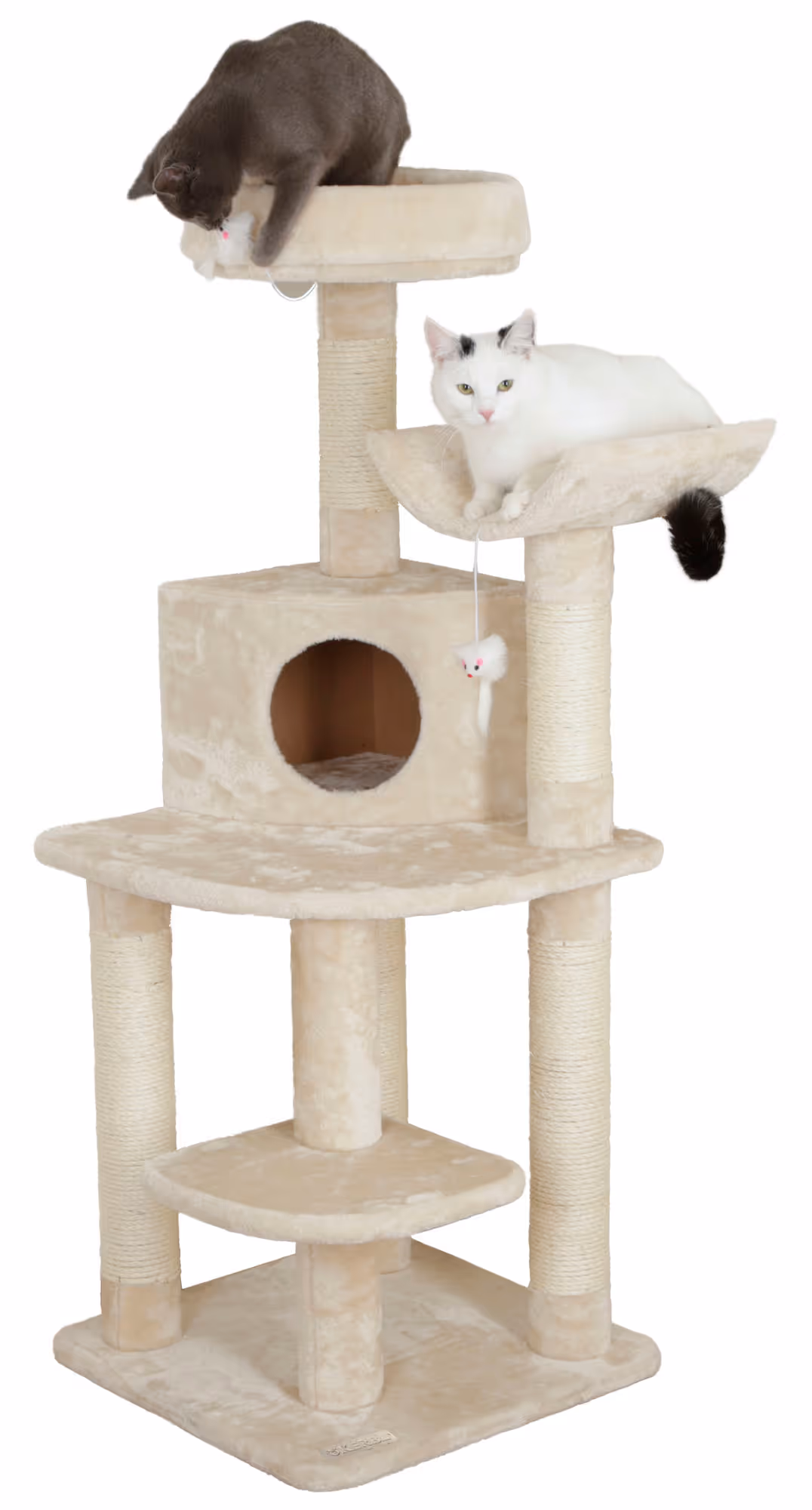 Arbre à chat d'angle 130cm, beige