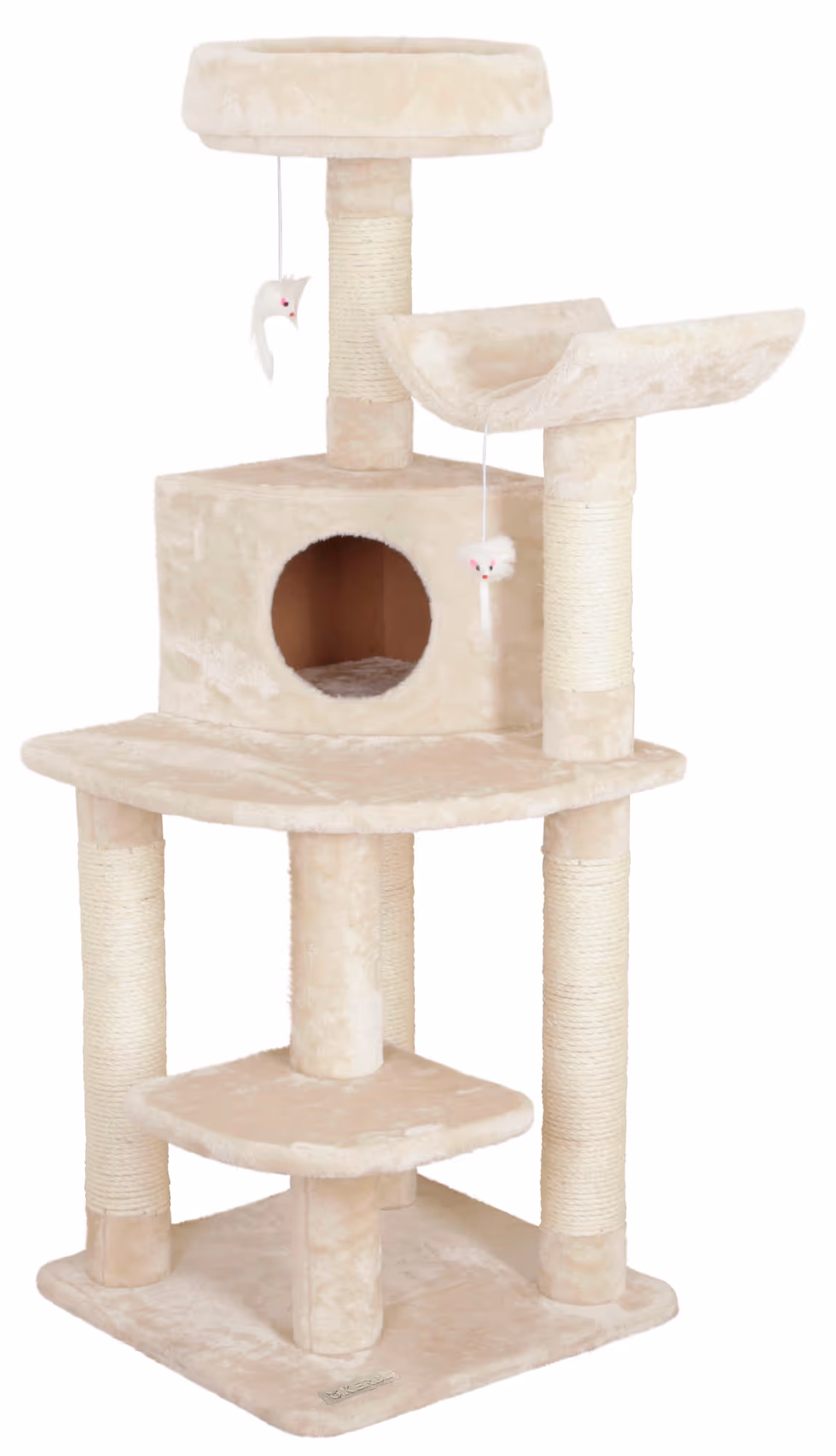 Arbre à chat d'angle 130cm, beige