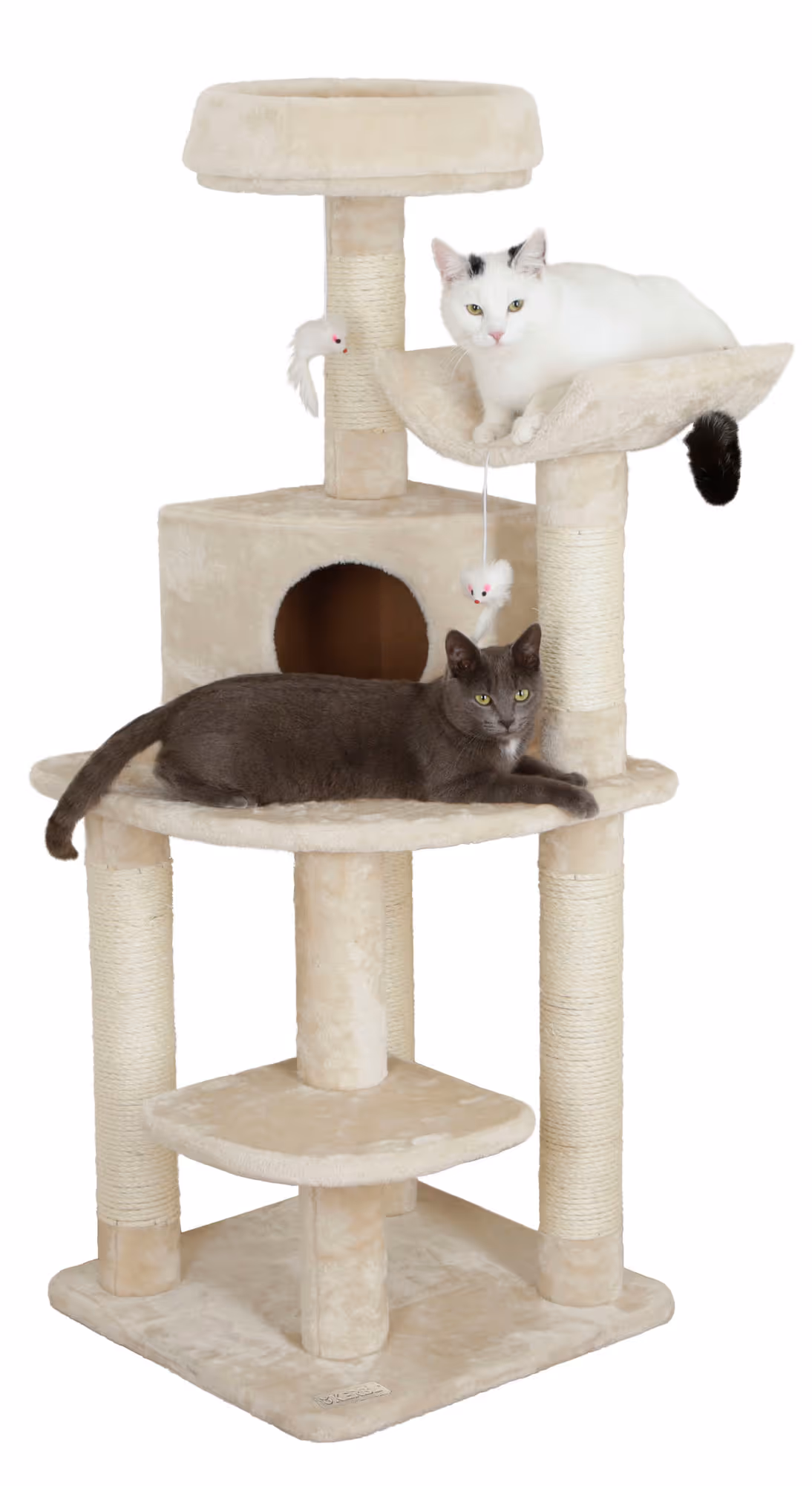 Arbre à chat d'angle 130cm, beige