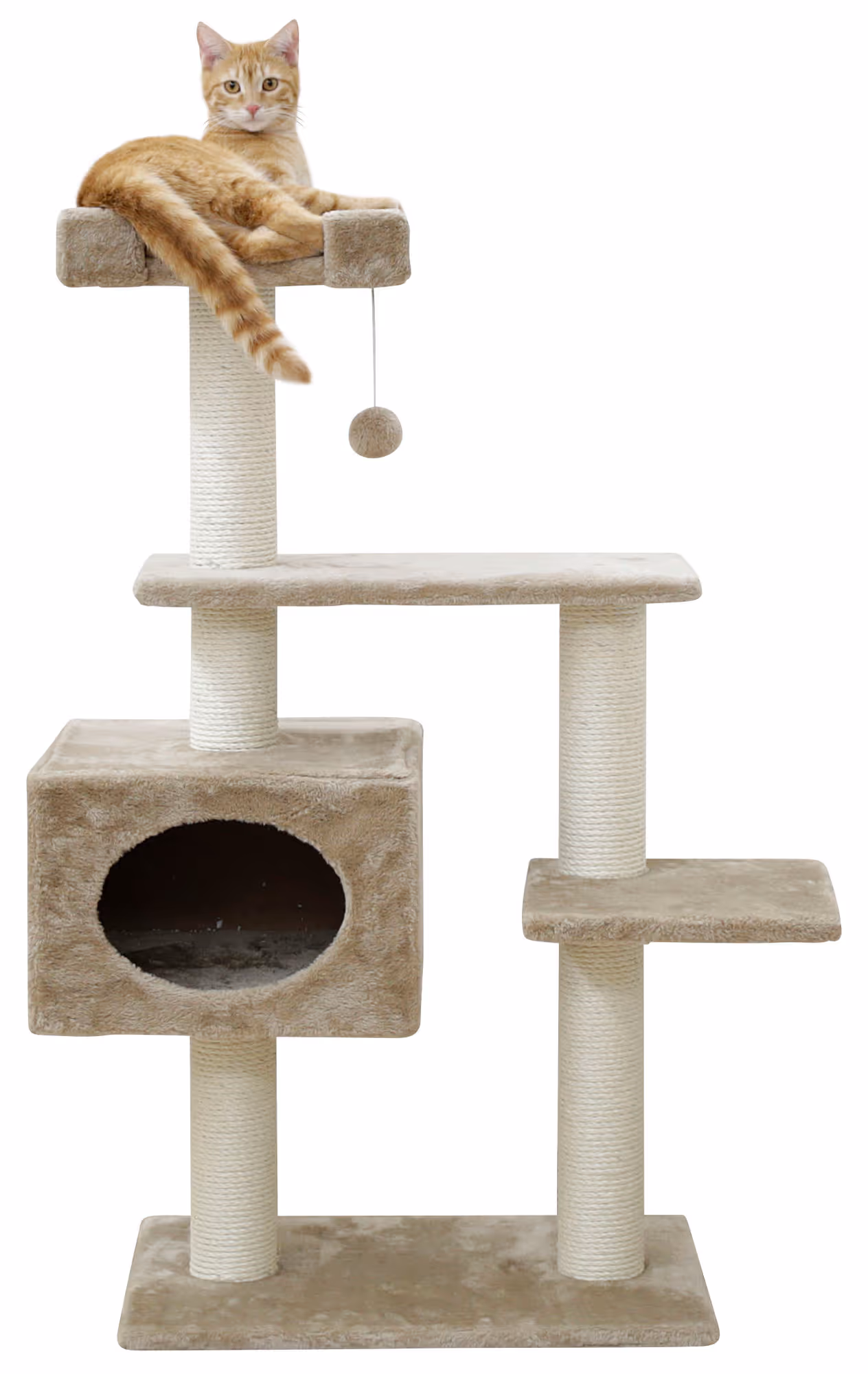 Arbre à chat Emmy beige, 133cm