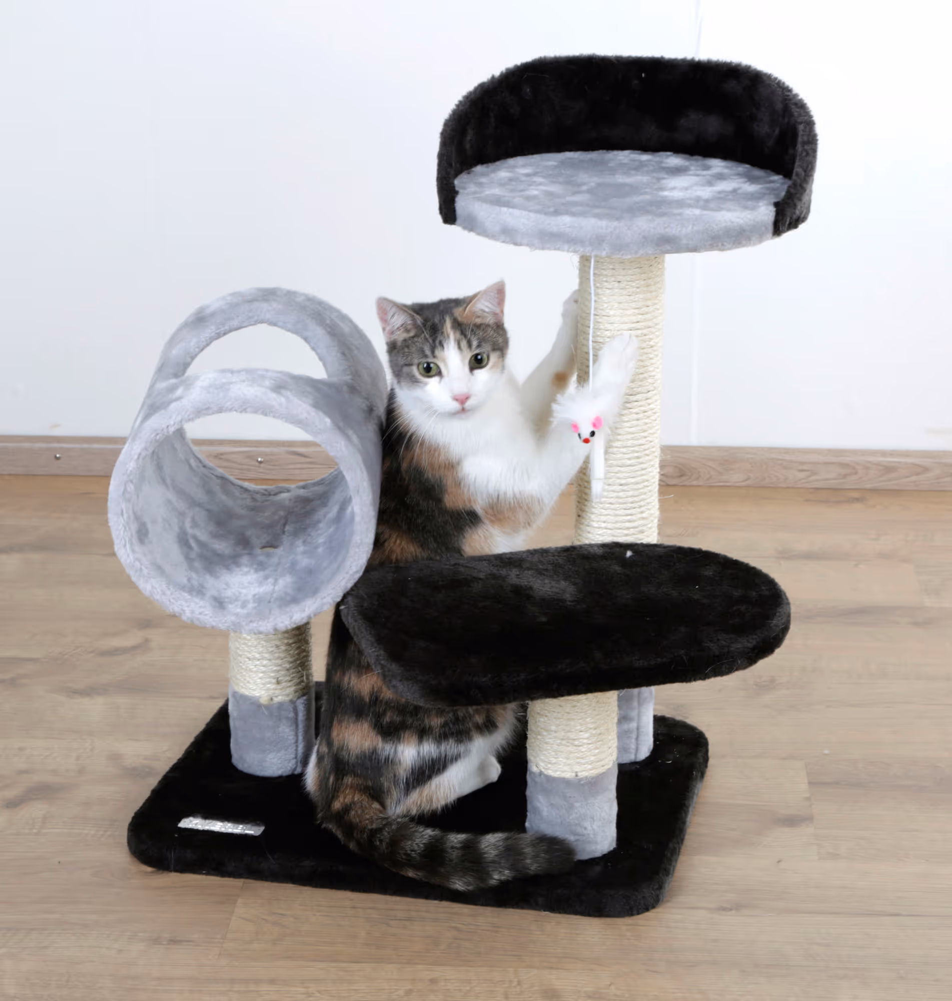 Arbre à chat Moon gris/noir, 62cm