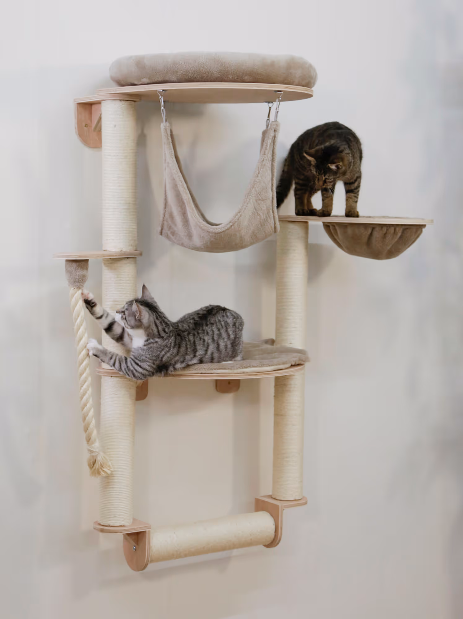 Arbre à chat mural Dolomit Grappa Pro, taupe, 138cm