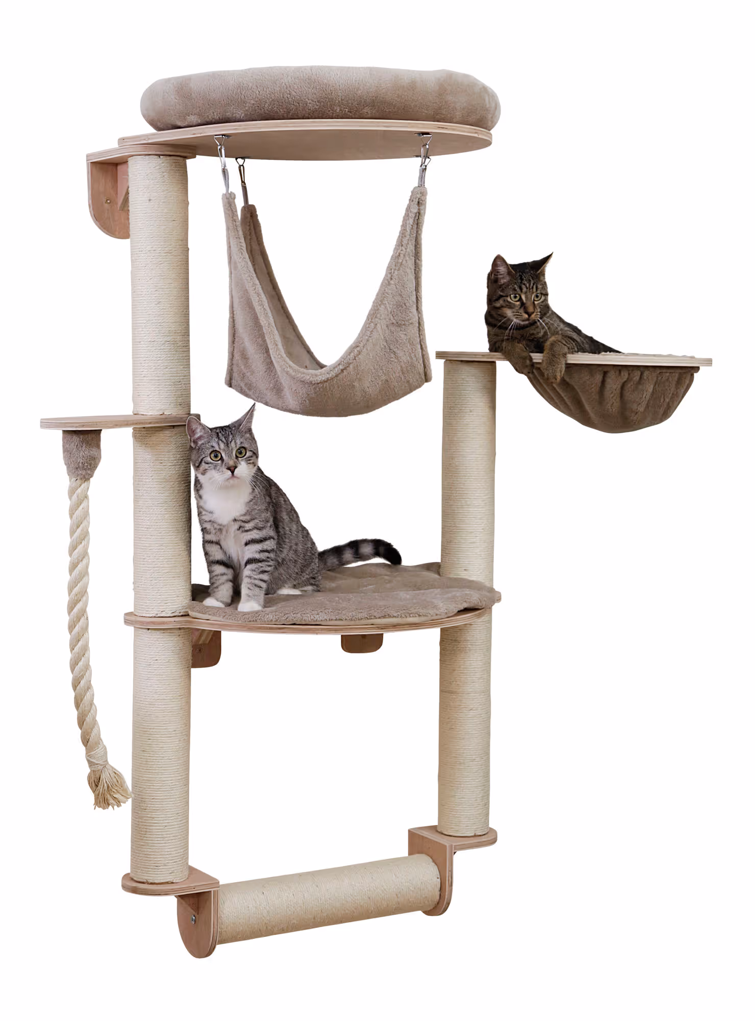 Arbre à chat mural Dolomit Grappa Pro, taupe, 138cm