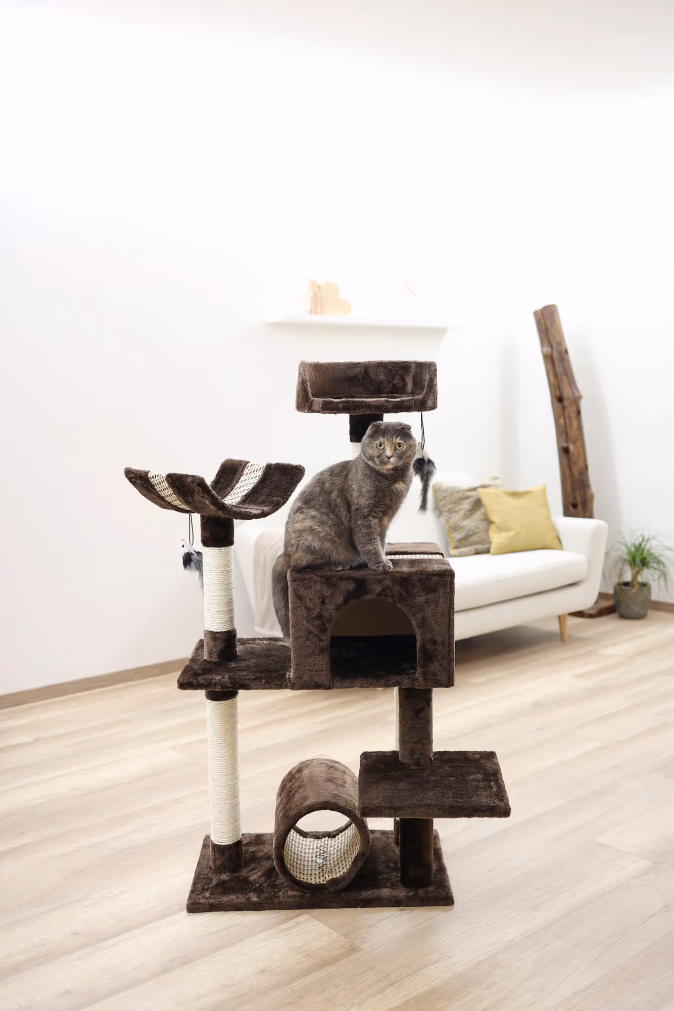 Arbre à chat Safari Big brun foncé, 122cm