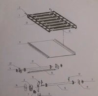 Arbre arrière entrainement fond mouvant désileuse pailleuse