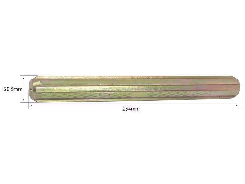 Arbre cannelé sur toute la longueur - 1 1/8'' - 6 Spline, Longueur: 254mm.