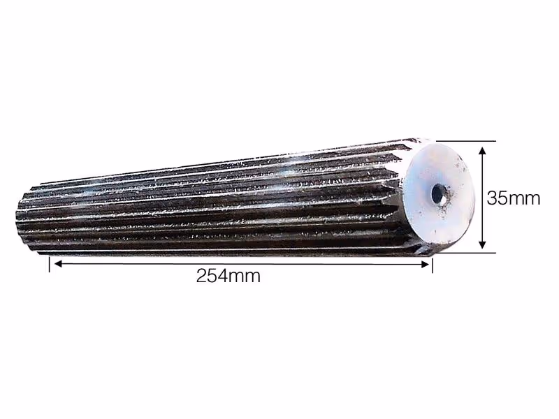 Arbre cannelé sur toute la longueur - 1 3/8'' - 21 Spline, Longueur: 254mm.