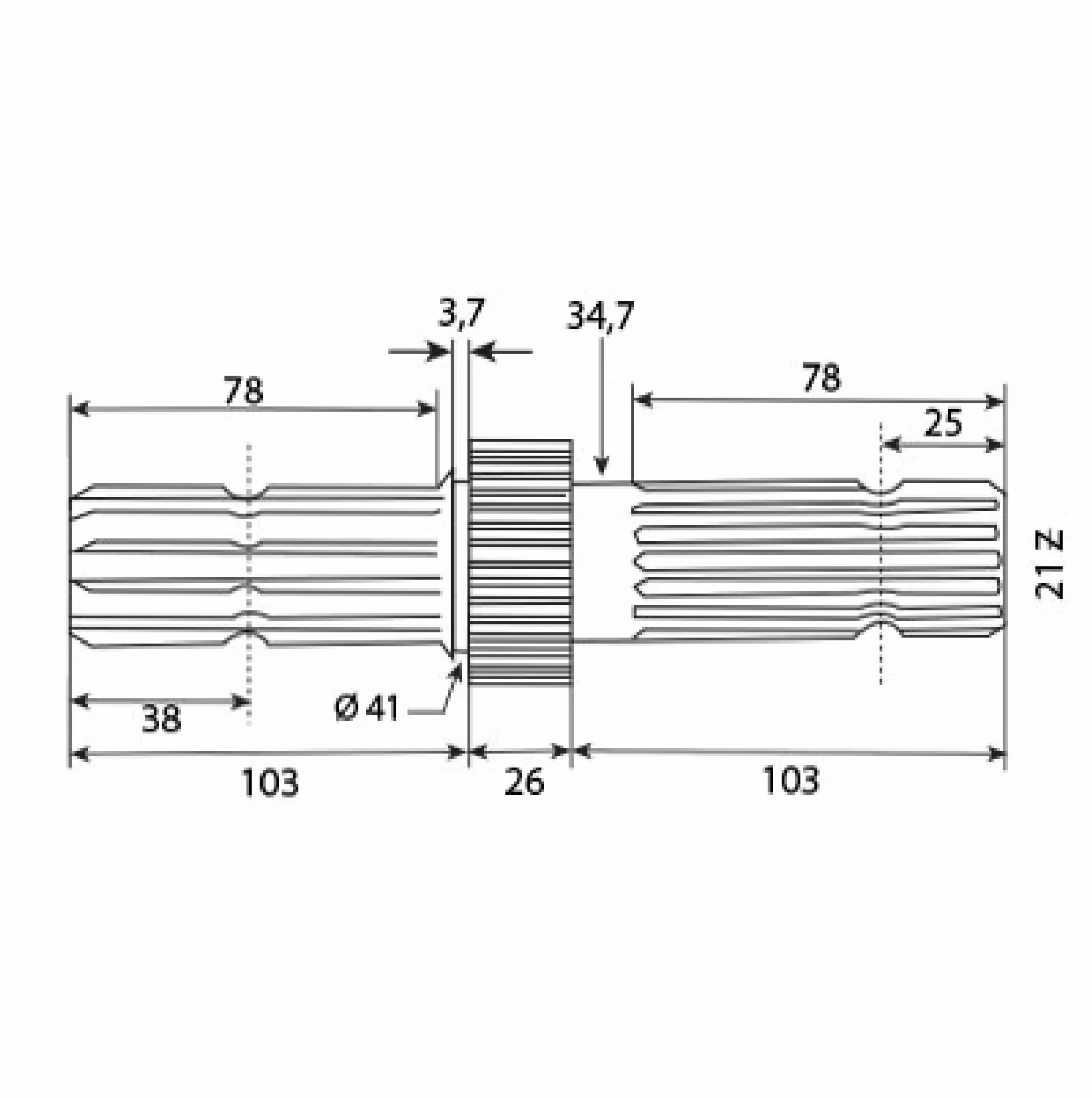 John Deere | Arbre de prise de force 540/1000 6Z/21Z