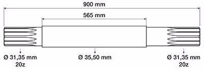 Arbre de transmission de pont avant Massey Fergusson 3800248M1 adaptable