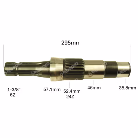 Arbre prise de force 1"3/8 6Z 1000 tr Massey Ferguson 3042961M1 adaptable