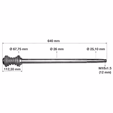 Arbre vis globique boitier direction claveté Fiat 596156 adaptable