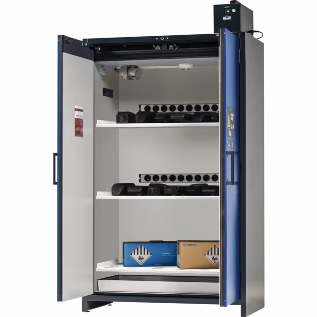 Armoire d'entreposage et de charge battery store pro ion-classic-90 modele io90 k3 120 cm 3 etageres