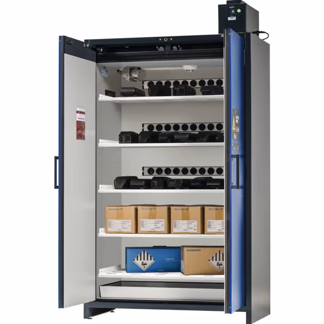 Armoire d'entreposage et de charge battery store pro ion-classic-90 modele io90 k3 120 cm 5 etageres