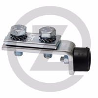 Arrêt - Ø 40 mm - support en équerre - vis et chevilles incluses