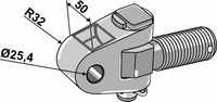 Articulation côté tracteur - M36x3