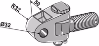 Articulation côté tracteur - M36x3
