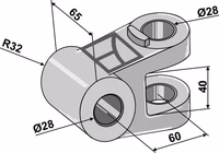 Articulation de rechange Ø28