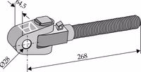 Articulation - M30x3 filet à droite