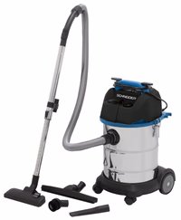 ASPIRATEUR 30L EAU & POUSSIERES 1200W CUVE METAL - PRISE + SYST DECOLMATAGE