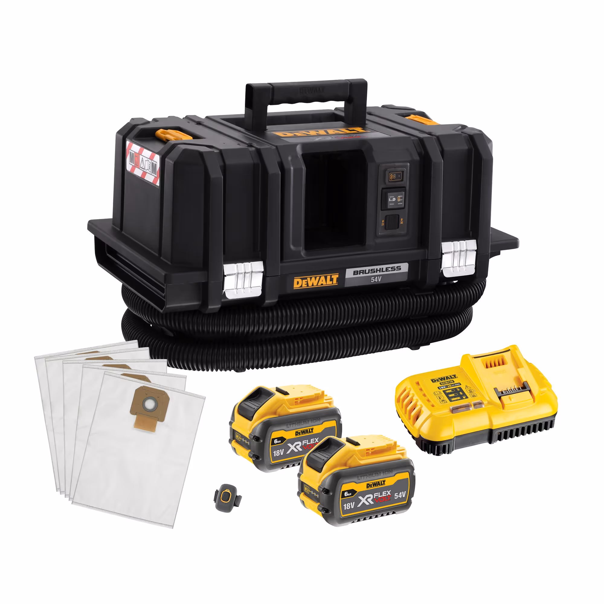 Aspirateur TSTAK XR FLEXVOLT 54V 2Ah Li-Ion Brushless eau et poussières - Classe M