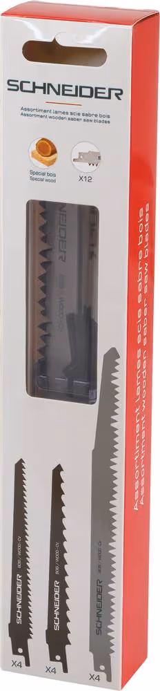 ASSORTIMENT 12 LAMES SCIE SABRE BOIS SCHNEIDER