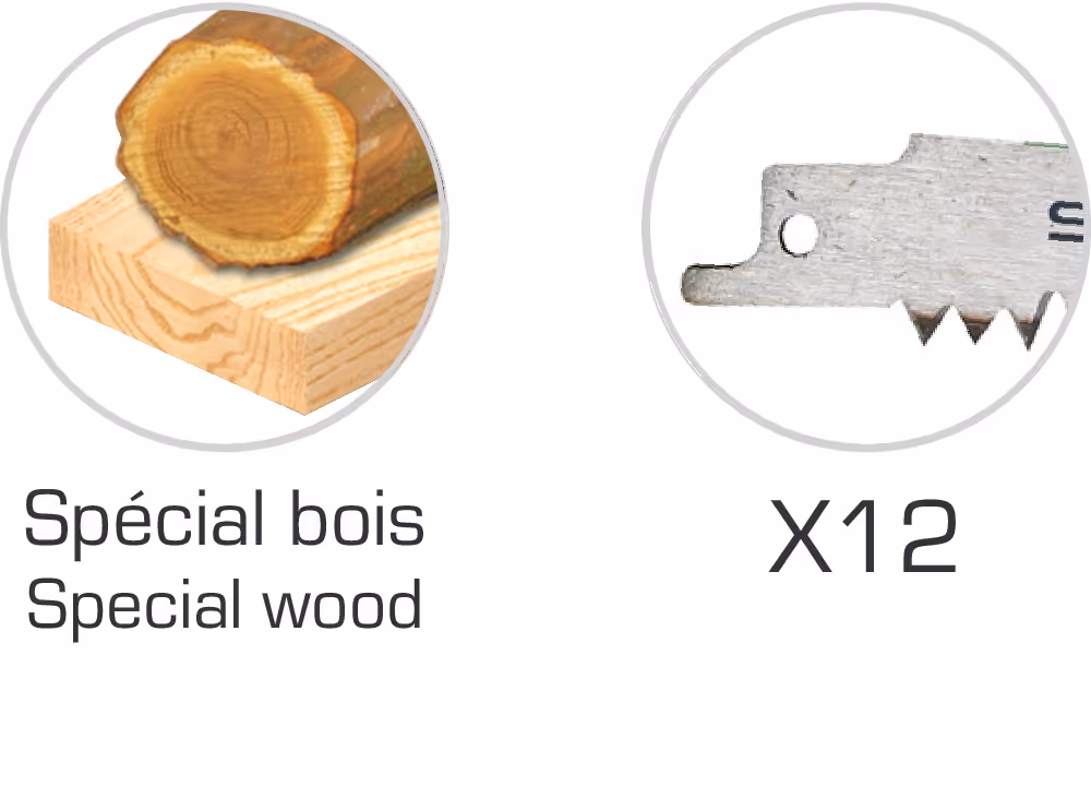 ASSORTIMENT 12 LAMES SCIE SABRE BOIS SCHNEIDER