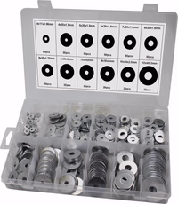 ASSORTIMENT 475 RONDELLES TRES LARGE  EN ACIER 4X11 A 12X40MM