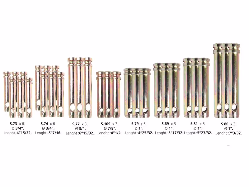 Assortiment d'axes 30 pièces.