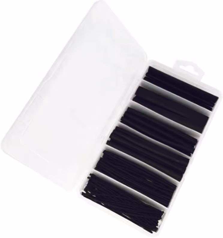 Assortiment de 100 gaines thermoretractables 100mm noires retreint 2:1