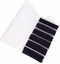 Assortiment de 100 gaines thermoretractables 100mm noires retreint 2:1