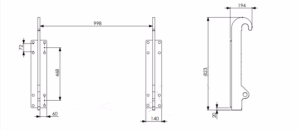 Attelage boulonné JCB Q-fit