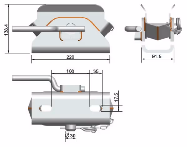 Attelage de remorque SBR-80