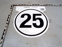 AUTOCOLLANT "25 KM/H" - AMAZONE - REF MF036