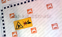 AUTOCOLLANT "DANGER PINCEMENT" - AMAZONE - REF MD078