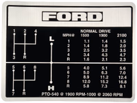 Autocollant grille des vitesses Ford New Holland D3NN7B292B adaptable