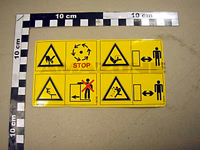 AUTOCOLLANT JEU D'AVERTISSEMENTS - AMAZONE - REF MD125
