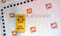AUTOCOLLANT "MAX 200 BAR" - AMAZONE - REF MD115