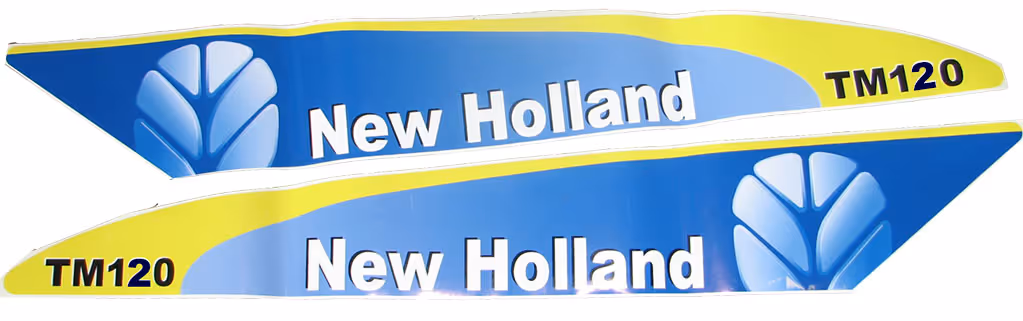 Autocollant New Holland TM120 Set Late Type White 82039455 | Ford