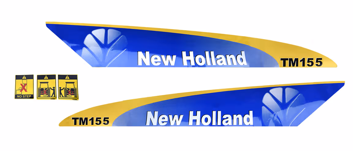 Autocollant New Holland TM155 Set Late Type White 82039461 | Ford