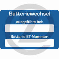 Autocollant pour le remplacement de batterie