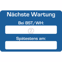 Autocollant ""Prochain entretien"" BST