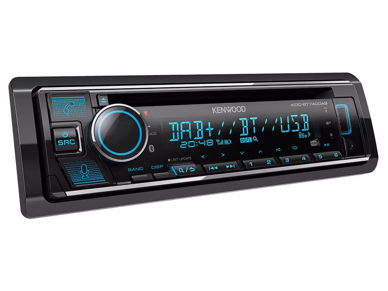 Autoradio - Alexa |DAB | Bluetooth | Android | iPod-iPhone | Spotify App | Dual USB | CD | Receiver (KDCBT740DAB+DABSplitter, KDC-BT740ANT5)
