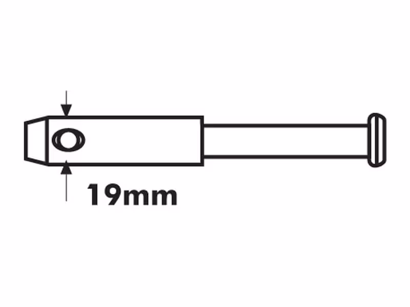 Axe 19mm pour boule d'atte/standard S.2061 et S.2031