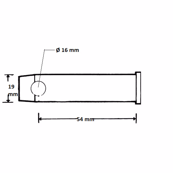 Axe d'attelage Ø 19 x 54 mm