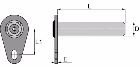 Axe de blocage 30x143 mm avec graisseur