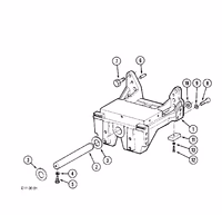 Axe de pivot central de pont av 1967849C1 - Case IH origine